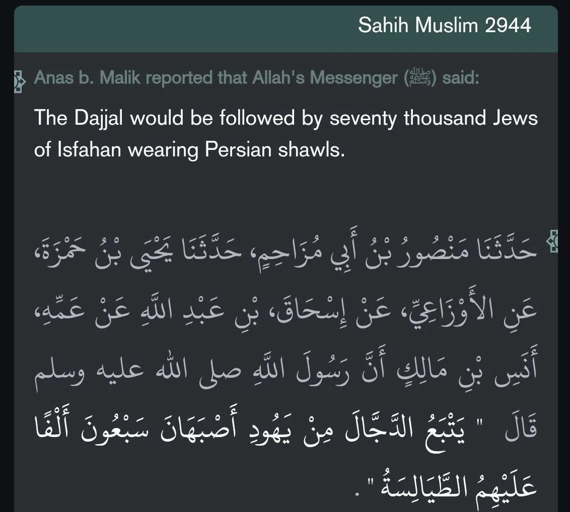 I always wondered how the Dajjal (antichrist) would have so many supporters from Isfahan when so few exist there today.  It seems as though we're now seeing the birth of this prophecy.