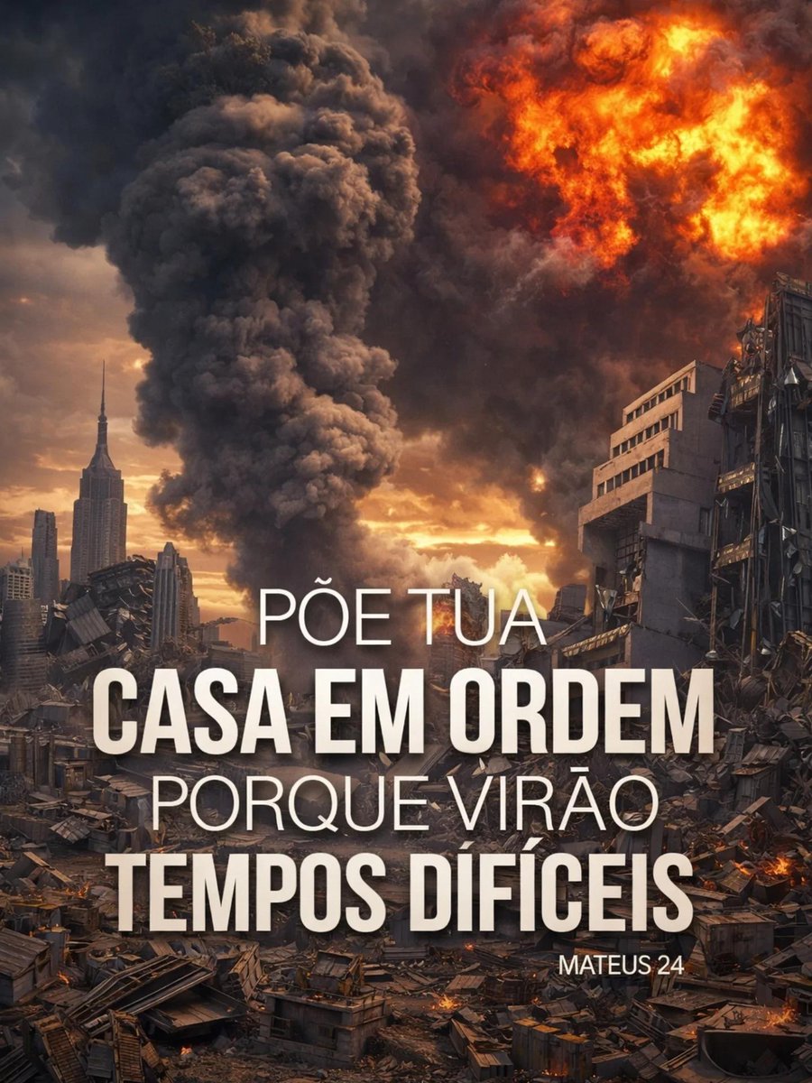 "Põe a tua casa em ordem, porque virão tempos difíceis." 🙏🥺