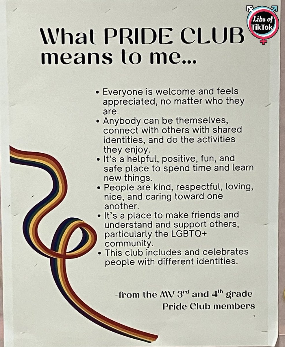 libsoftiktok's tweet photo. Meadow View Elementary School in @Bethel_Schools in Oregon is advertising an lgbtq pride club for 9-year-olds 

Why is this school teaching little kids that they can be trans??

Disgusting.

You can contact the school here: 541-607-9700 https://t.co/70yZ5lo6wm