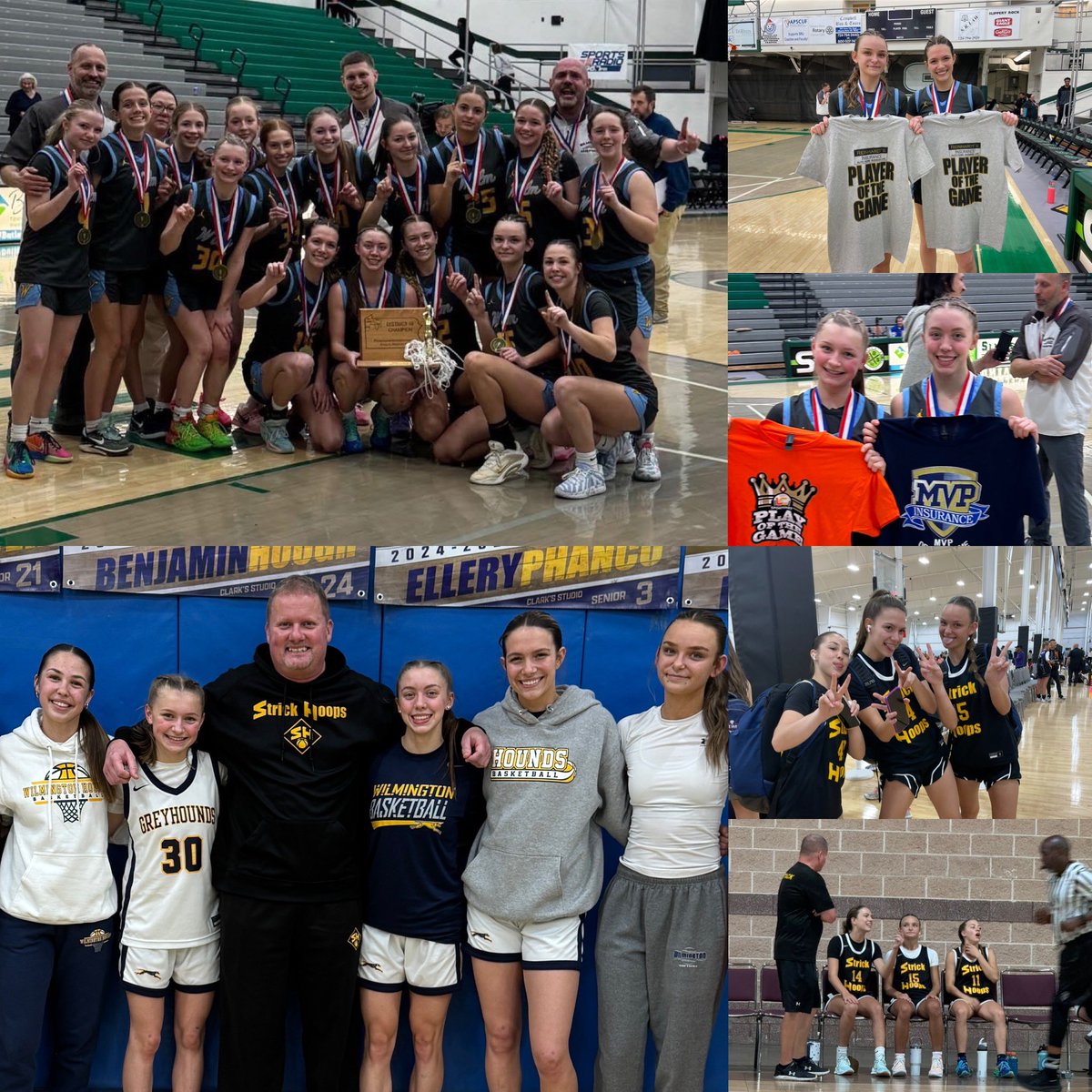 Coach__Strick's tweet photo. Yes, I cried🥹

Special people being rewarded for ALL their hard work💯

Fans see 🏆 but don’t know ALL the hard work put in. ALL the hard work at school practices over last 4 yrs. ALL the 1.5-2 hrs of drives🚙 to extra work over last 4 yrs🏀

Champions do extra that most don’t😤 https://t.co/3BRxMtjl8r