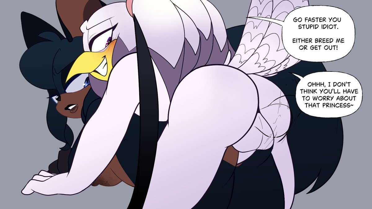 DHinium's tweet photo. [YCH - Aarzoo &amp; Femi | @SkittyAtNite]

UGGGH I LOVEE AARZOO'S DESIGNNN!! And first time drawing a birb mobian!! :D https://t.co/2ssuxUFGB4