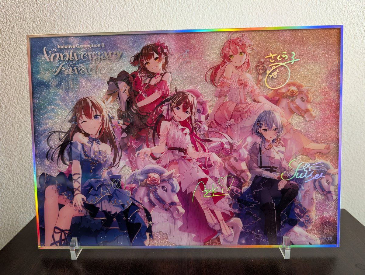 0期生の周年グッズが届きました！ アクリル色紙が思っていたよりも綺麗