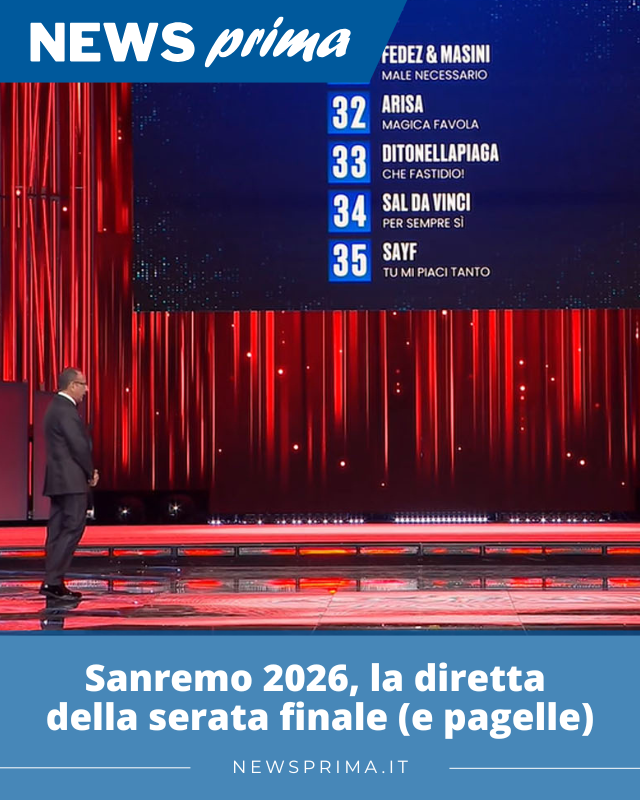 NewsPrima_it's tweet photo. I FINALISTI!

https://t.co/4ZQwraSksL
#sanremo2026 #sanremo #direttasanremo #finalesanremo https://t.co/fbjET6oogu