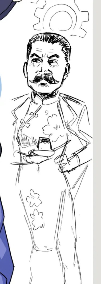 前描いたチーパオ書記長まだおもろい