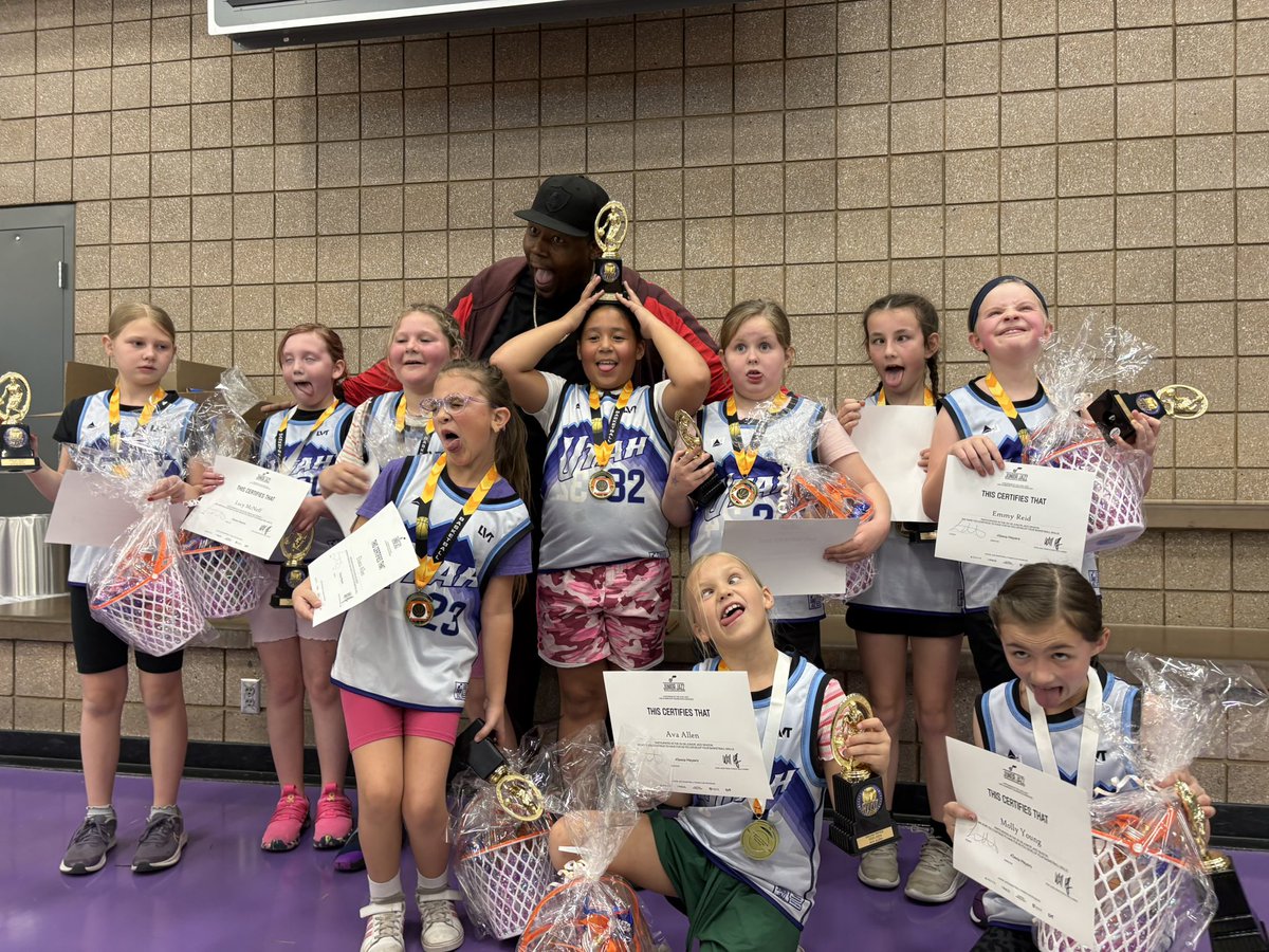 LeeRoyM75's tweet photo. I just want @sportsiren to know, we got better today and won a championship! 

1st Picture- 3rd/4th Grade Jr Jazz Girls

2nd picture- 5th/6th grade Jr Jazz Girls https://t.co/V45W3LS4ar
