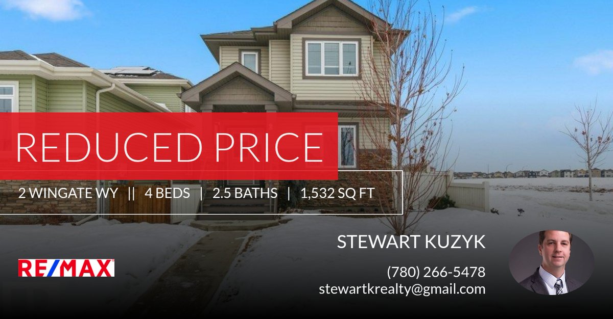 StewartKuzyk1's tweet photo. 📍 Reduced Price 📍 This recently reduced home at 2 Wingate Wy in Fort Saskatchewan won't last long, so, don't wait to set up a showing! Reach out here or at (780) 266-5478 for more information! https://t.co/aCrwh4ajdv https://t.co/BbWB3qsBKl