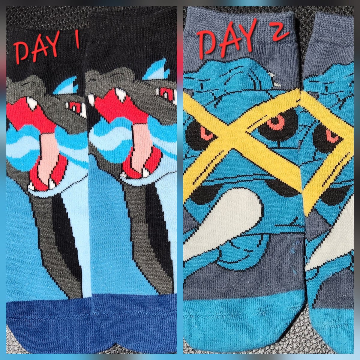 Day 1 &amp; 2 socks 🤭🤭 Who is ready 2nd day 💪💪 I am a little tired though 🤭🤭😅