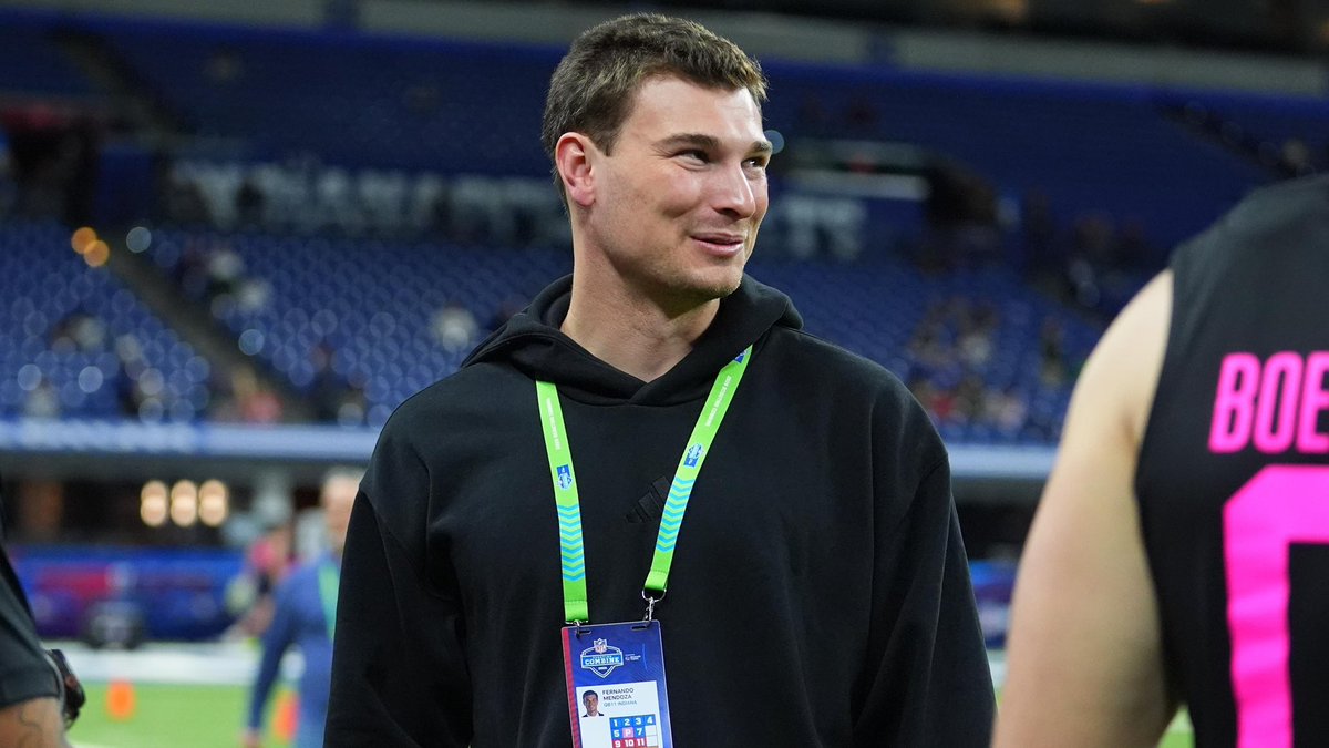 Fernando Mendoza at the NFL combine
• “Fantastic” interview with #Raiders
• Spoke briefly to Tom Brady on the phone
• Called Klint Kubiak and his staff “very football savvy”
• Indiana teammates rave about his leadership skills
• Lauded by national media as the top player of
