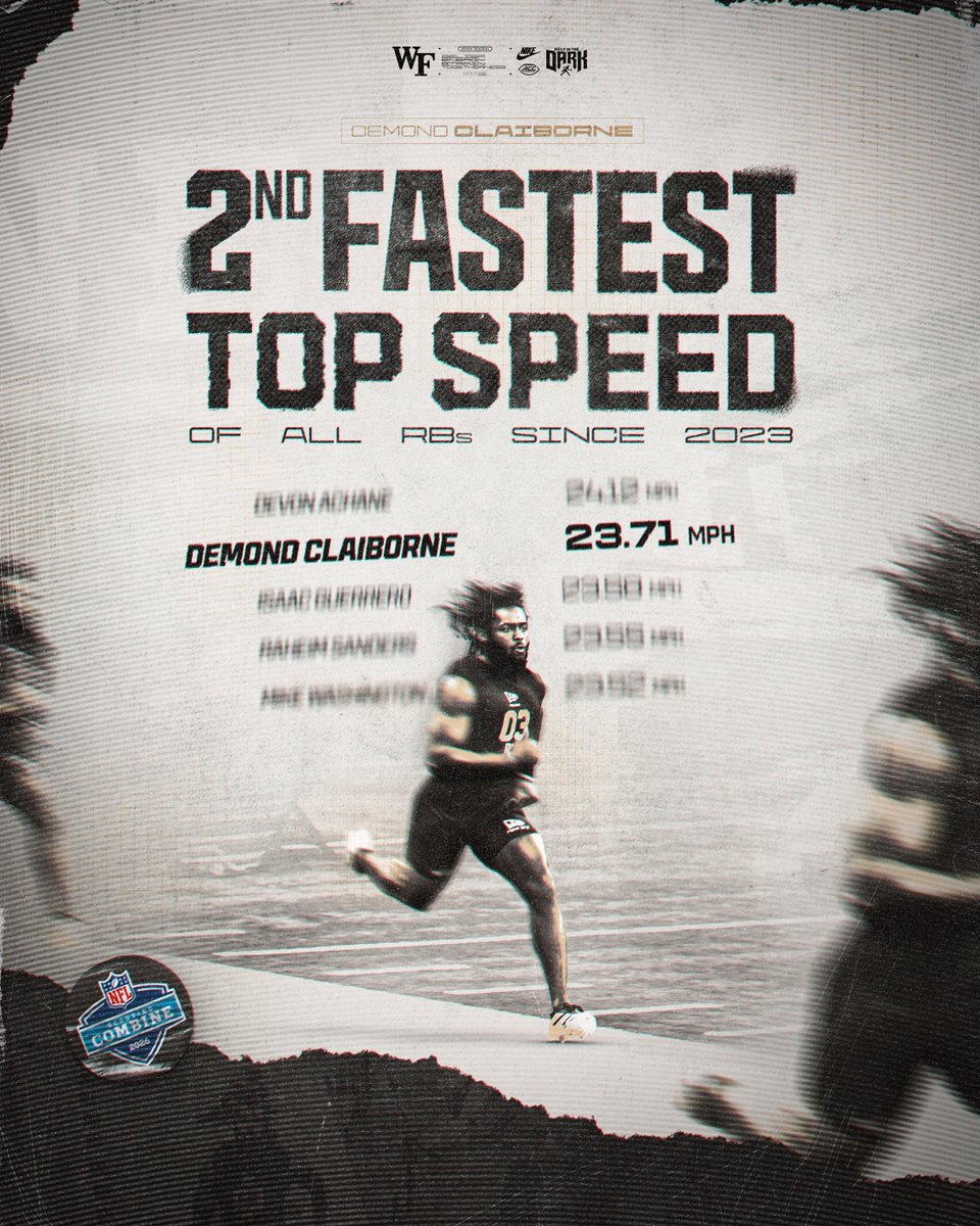 WakeFB's tweet photo. Historic speed @ClaiborneDemond 💨 https://t.co/W7qAjid6dL