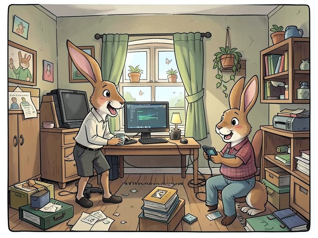 _bhupendra__18's tweet photo. If I could ask Bit &amp; Byte to help me with something, it would be organizing my messy digital life. These smart rabbits would hop through my files, chewing up duplicate data and burying my passwords in a secure garden. Thanks @DataHaven_xyz for the help! https://t.co/sis32rsR77