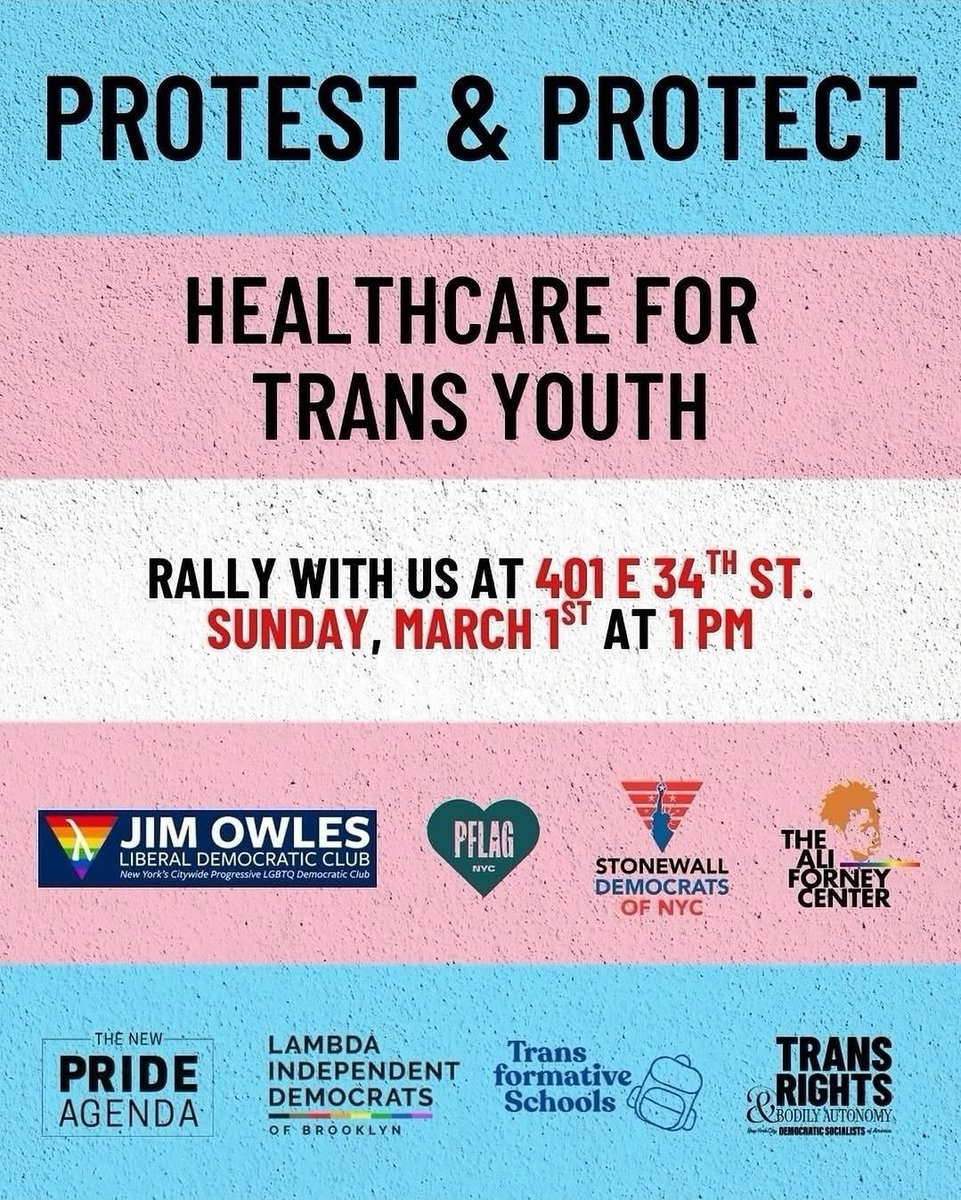 AbbyChavaStein's tweet photo. Every trans adult was once a trans child. The attacks on healthcare for trans youth, is an attack on all of us.

Join us tomorrow at 1: https://t.co/mAWDI6hswV