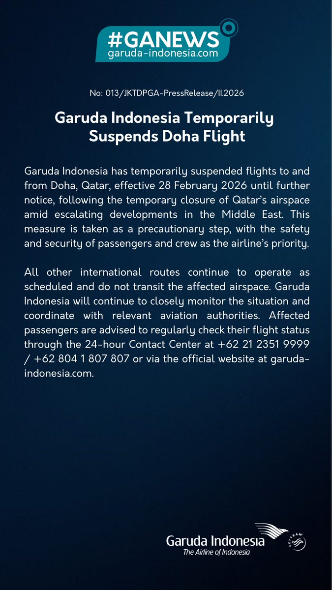 Garuda Indonesia tweet media