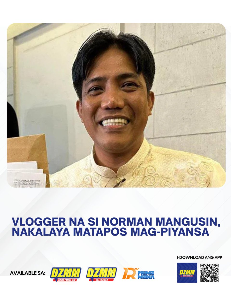 Radyo630's tweet image. PANSAMANTALANG PAGLAYA NI MANGUSIN.

Nakalaya noong Sabado ang vlogger na si Norman Mangusin, na kilala rin bilang “Francis Leo Marcos,” matapos siyang makapagpiyansa kaugnay ng kasong unjust vexation na isinampa laban sa kanya, kinumpirma ng BJMP.

#NormanMangusin #Vlogger