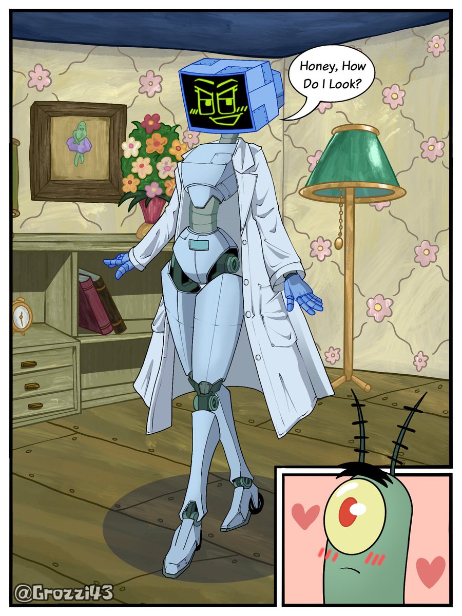 Grozzi43's tweet photo. Plankaren Comic

#spongebob #spongebobsquarepants #plankton #karenplankton #plankaren #fanart #spongebobfanart https://t.co/P63kMXI58p