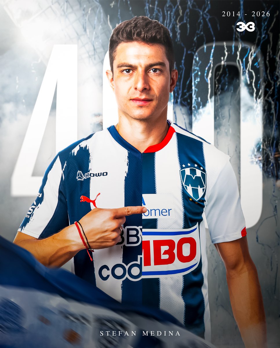 Rayados's tweet photo. 𝐔𝐧𝐚 𝐯𝐢𝐝𝐚 𝐞𝐧 𝐀𝐳𝐮𝐥 𝐲 𝐁𝐥𝐚𝐧𝐜𝐨.🔵⚪ Stefan Medina cumple hoy 4️⃣0️⃣0️⃣ partidos defendiendo nuestra divisa.🛡️

¡A seguir dejando todo #EnLaVidaYEnLaCancha, Parce!👊🏼 https://t.co/ecsMFZ4PKP