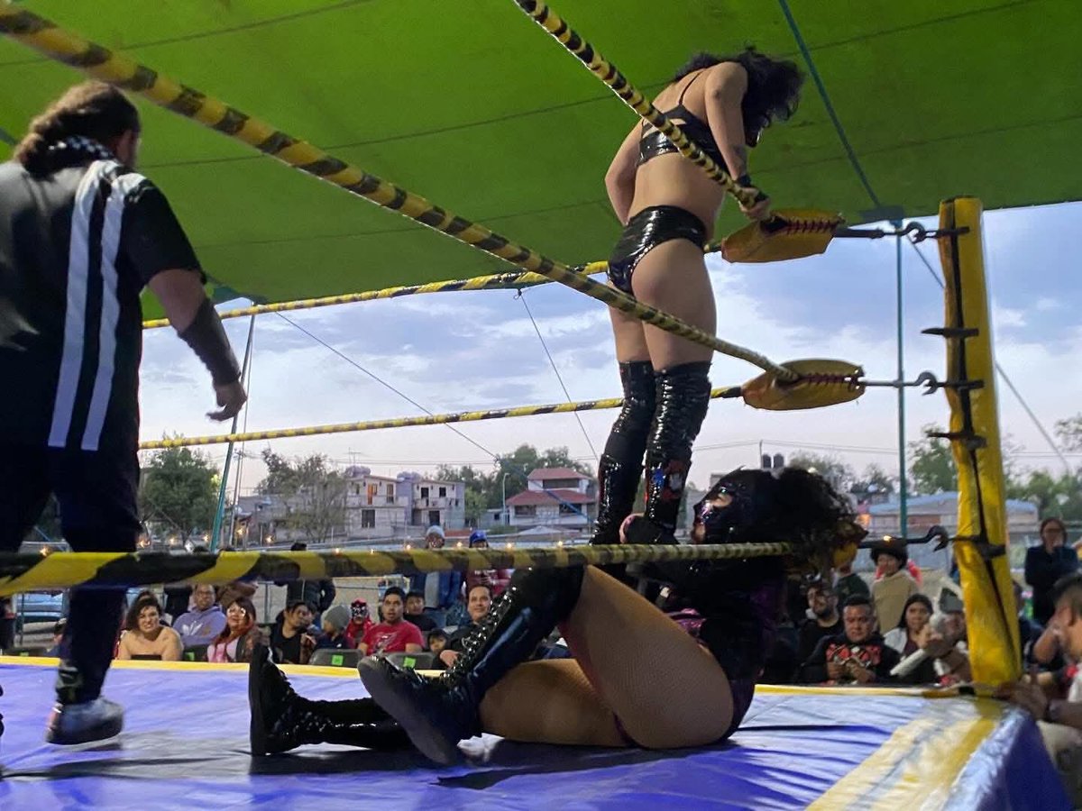 LaTijeraLucha's tweet photo. En un extraordinario encuentro de herederas, las hijas de #BlackWarrior (QEPD) y #CerebroNegro subieron al cuadrilátero para entregarlo todo y dar al público de la #ArenaLuchaSports, un espectacular encuentro en el que #Sinapsis se lleva el triunfo con ... https://t.co/EkjGmD2qjq
