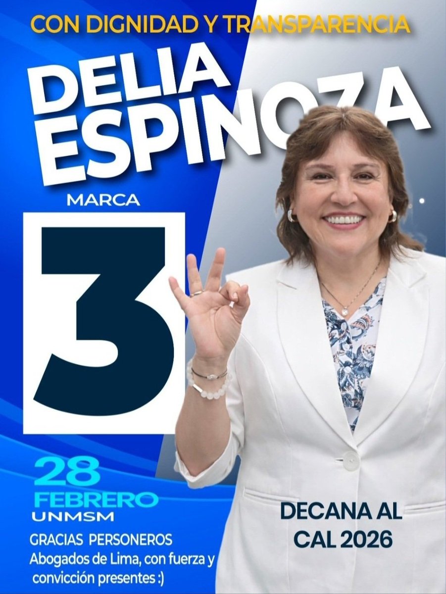 Se los dije el Pacto perdió!!! Delia Espinoza Decana 2026🙏💪🇵🇪
Duro a los delincuentes!!