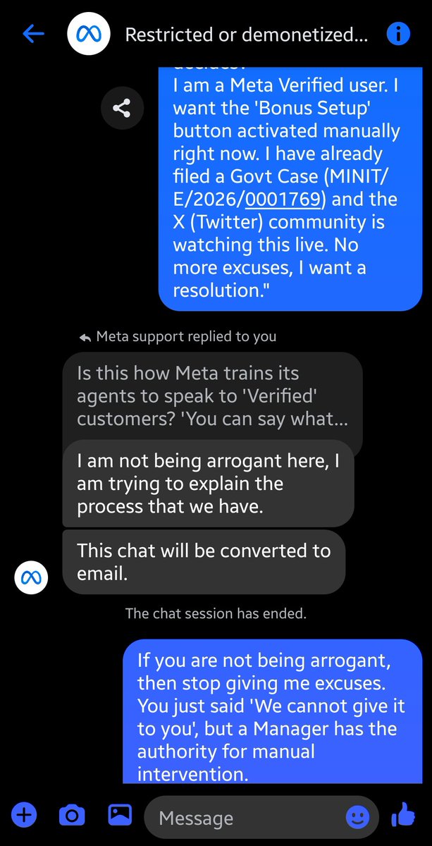 naaz56645's tweet photo. @elonmusk Elon Sir, you are going to Mars 🛰️ and this guy can't even fix a 'Bonus Button'. Please send him to your training camp! 🥋🤣
Real Boss (Elon) vs Lazy Servant (Zuck Team)! 👑🧤
@Meta @facebookapp @AshwiniVaishnaw
#MetaScam #ZuckSucks #ElonTheBoss #DigitalLollipop #MetaVerified https://t.co/xqF92JPZ0A