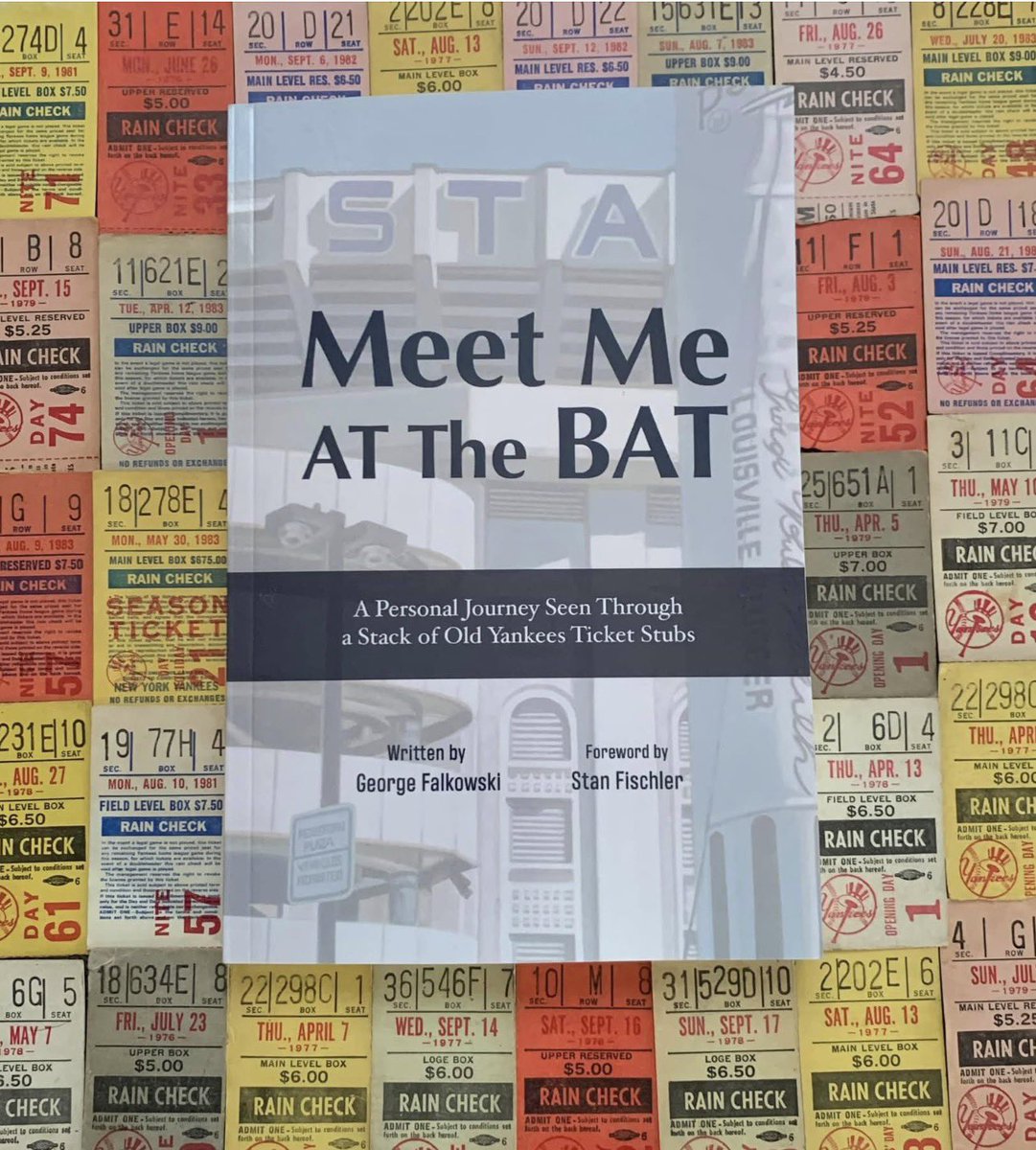 Evening book plug. Based on 31 ticket stubs from Yankees games from the mid 70s to mid 80s. As much about the games as the people who joined me. And that’s really what it’s all about. 

Pine tar! Thurman! Reggie Bars! Playoffs! Disastrous dates! Life lessons.

Available on Amazon