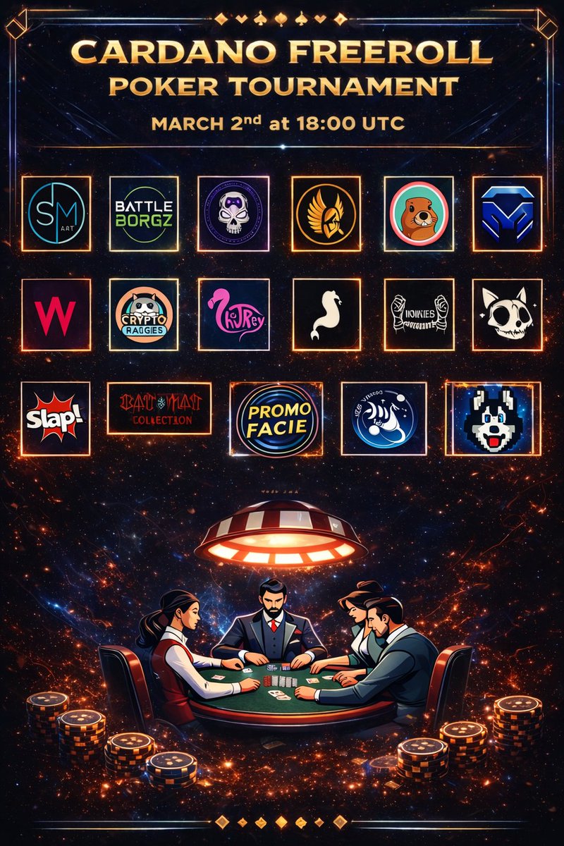 Crypto might be down but cheer up, it's time for the Cardano Freeroll😀

Congratulations again to <a href="/Henz_AA/">Henz 👁 🦩</a> on organising this and getting some amazing projects to take part❤️

You can qualify for a seat with any of the projects listed below👇

Just under two days to qualify 👀