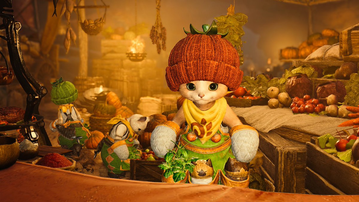 トマトのニットかわいいなぁ🍅 いつも配給ありがとう🥺 #モンハン