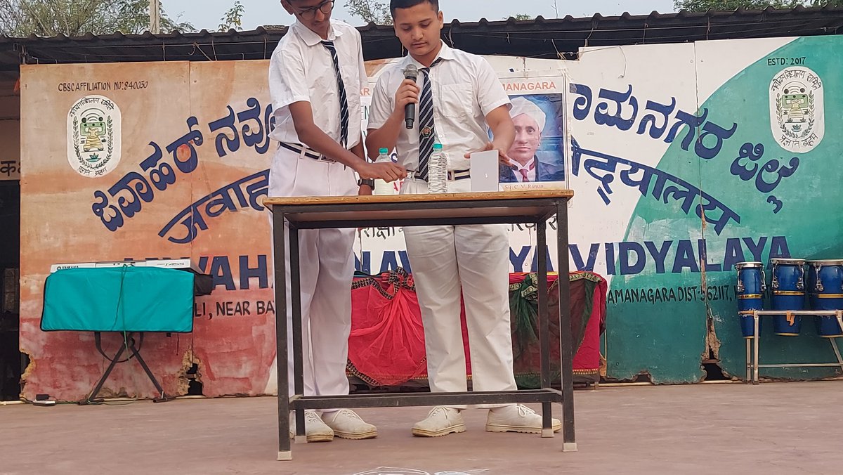 JRamanagara's tweet photo. National Science Day was celebrated on 28.02.26 at JNV, Bengaluru South, Ramanagara. The programme was well organised under the coordination of the Science Department, led by Sri Vijendera Kumar SP, TGT (Science), along with his dedicated team.

 @NVS_HQ  @NVS_ROHYD https://t.co/VTv5X1ynrU