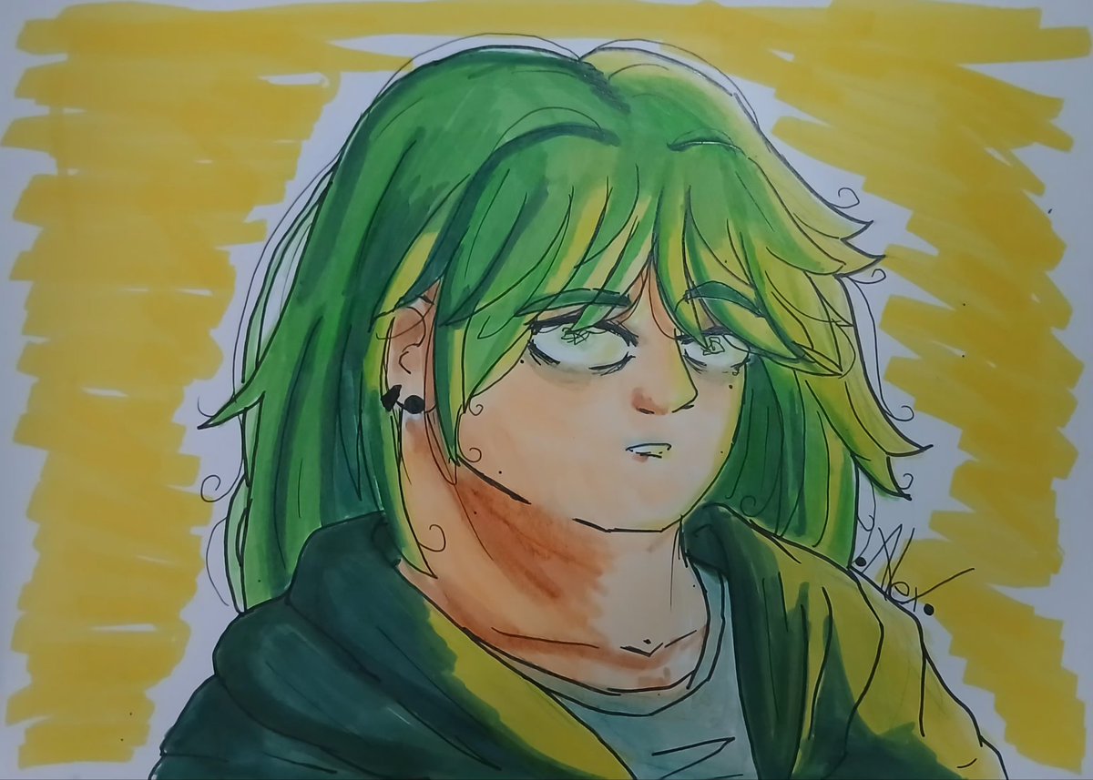 unxrandommas's tweet photo. Él dibujo es una cagada honestamente sjajsa pero creo que le estoy agarrando el truco a la libreta y a los marcadores de alcohol 
Perdóname Anthony unu pero necesitaba a un sujeto de prueba xd
#ocart  #traditionalart #OC #marker
#Alexoc https://t.co/6BGprdqfy8