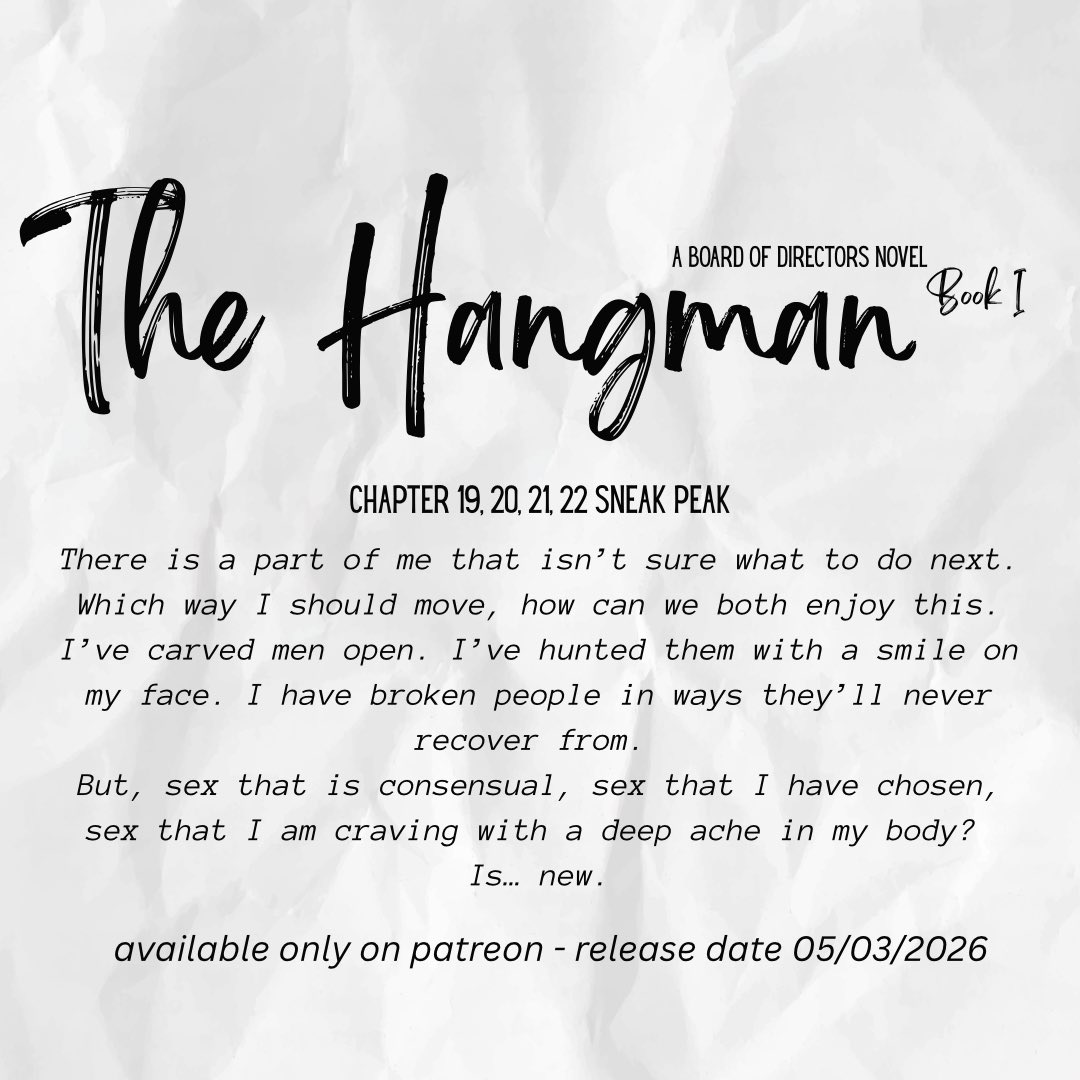 jaedynwrites's tweet photo. March is the month of 4 chapter weekly updates on Patreon 😍

I literally have around 10 chapters left to write my first book and I couldn’t be more excited and nervous!

There is a free version on Wattpad with weekly updates for those of you who want to read the free version 👀 https://t.co/l0pwhBanOg