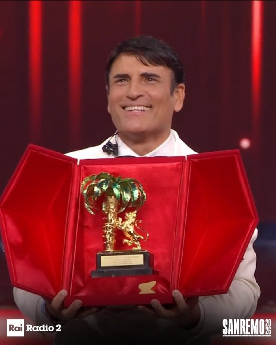RaiRadio2's tweet photo. Il vincitore del 76° Festival di @SanremoRai è Sal Da Vinci con "Per sempre sì"💥

Congratulazioni ❤️
#Sanremo2026 https://t.co/aN1evb8d5x