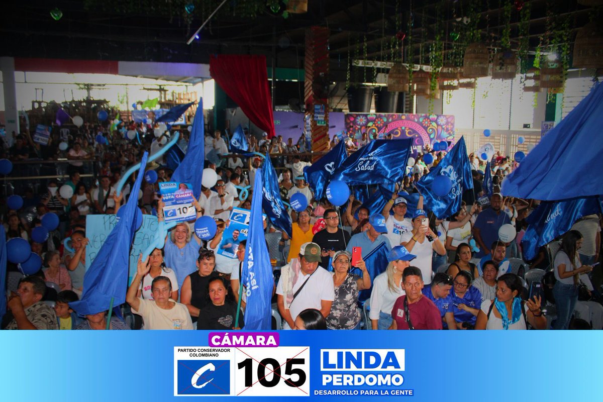 lindaperdomor's tweet photo. #SomosC105 Más de 4 mil personas de los 47 municipios del Tolima nos acompañaron en un cierre de campaña histórico. El respaldo fue claro y contundente: ¡Somos C-105! Este 8 de marzo llegamos a la Cámara con la fuerza de la gente 💙💪🏻 https://t.co/7WSH8f6vXc