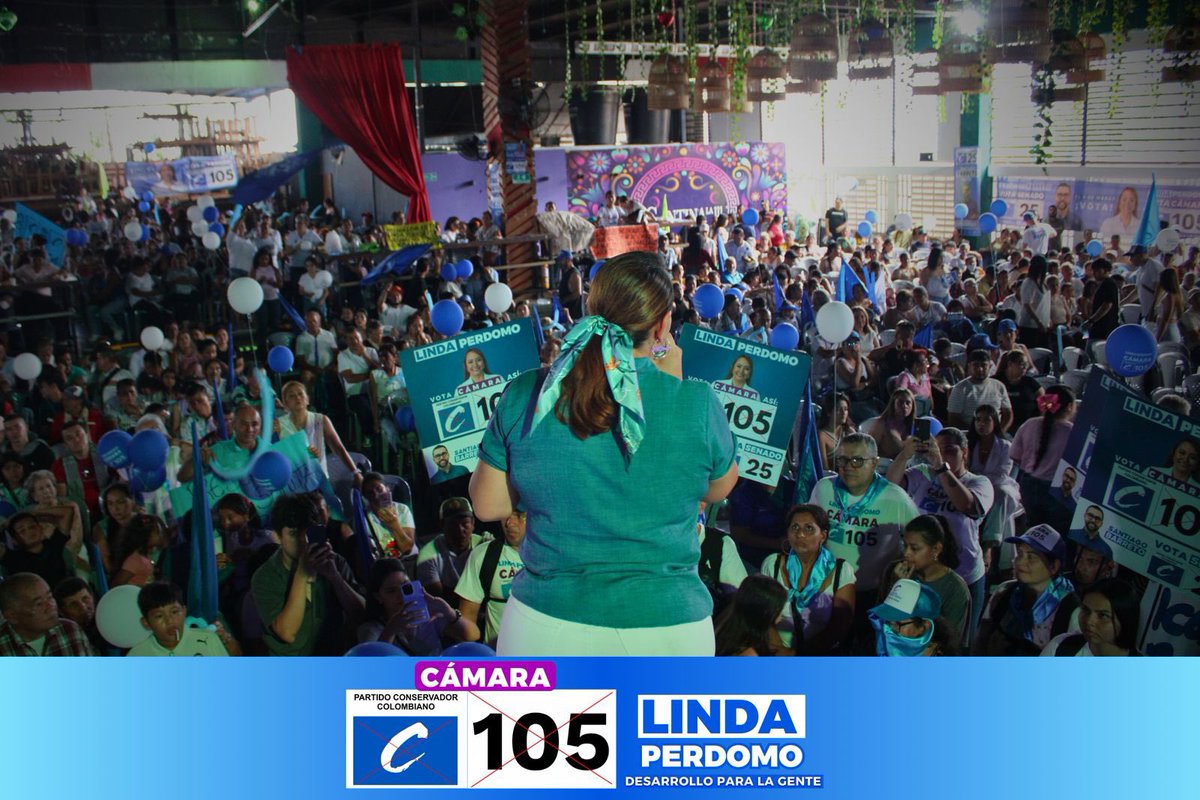 lindaperdomor's tweet photo. #SomosC105 Más de 4 mil personas de los 47 municipios del Tolima nos acompañaron en un cierre de campaña histórico. El respaldo fue claro y contundente: ¡Somos C-105! Este 8 de marzo llegamos a la Cámara con la fuerza de la gente 💙💪🏻 https://t.co/7WSH8f6vXc