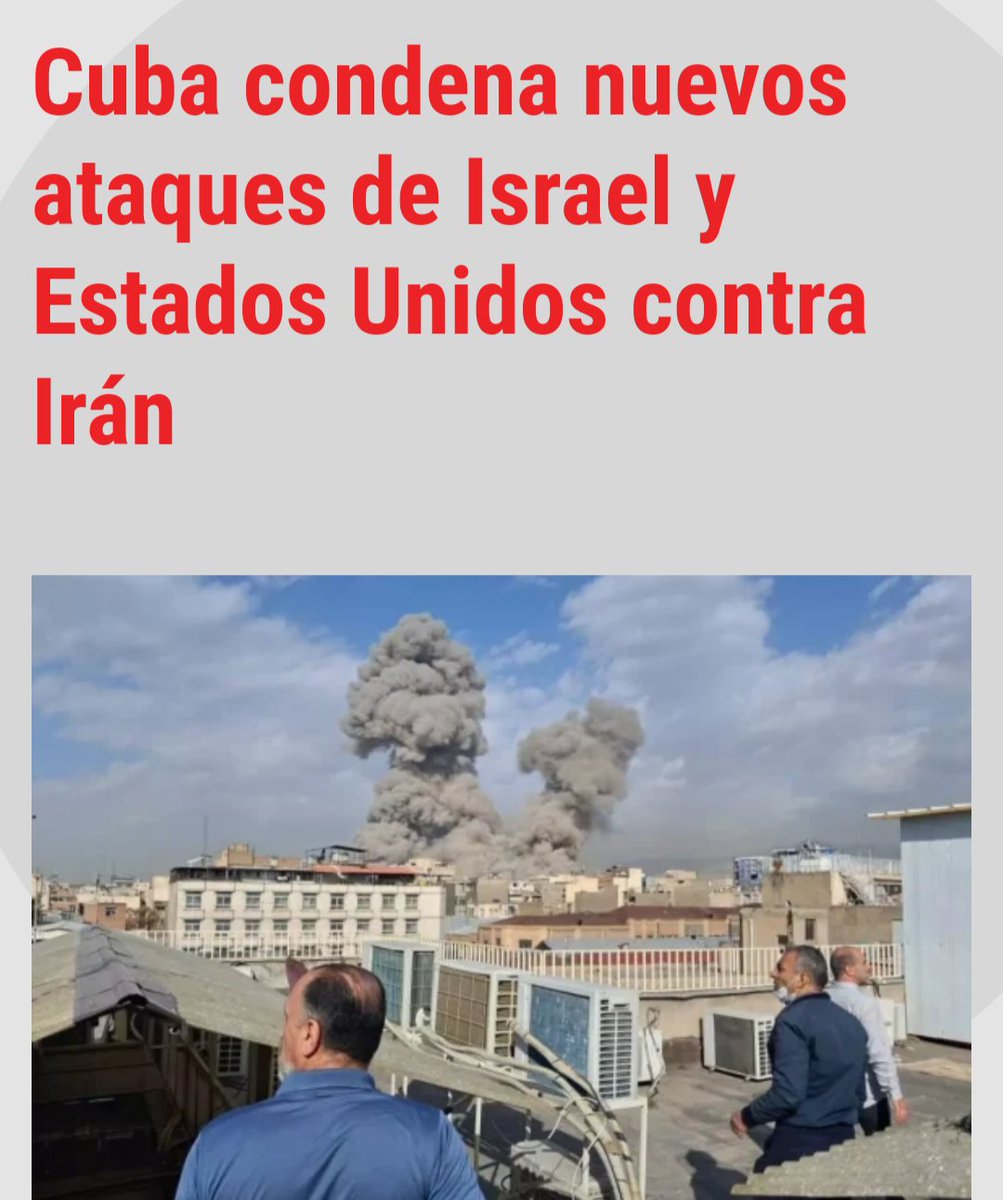 #Cuba condena enérgicamente los ataques de Israel y Estados Unidos contra Irán.
#CubaPorLaPaz 
#CubaPorLaVida