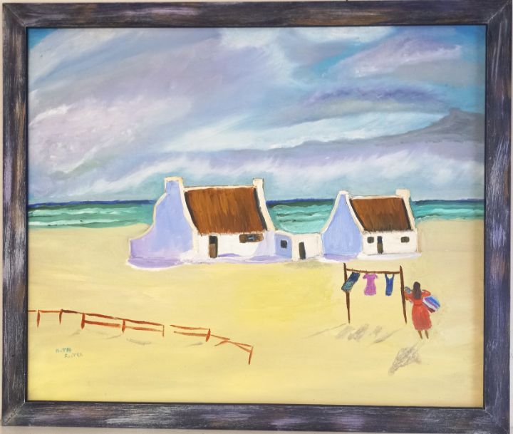 Cloakproduction's tweet photo. Art of the Day! "Cottages on Beach". Buy at: https://t.co/NtQQveSAFD https://t.co/kotC4400EO