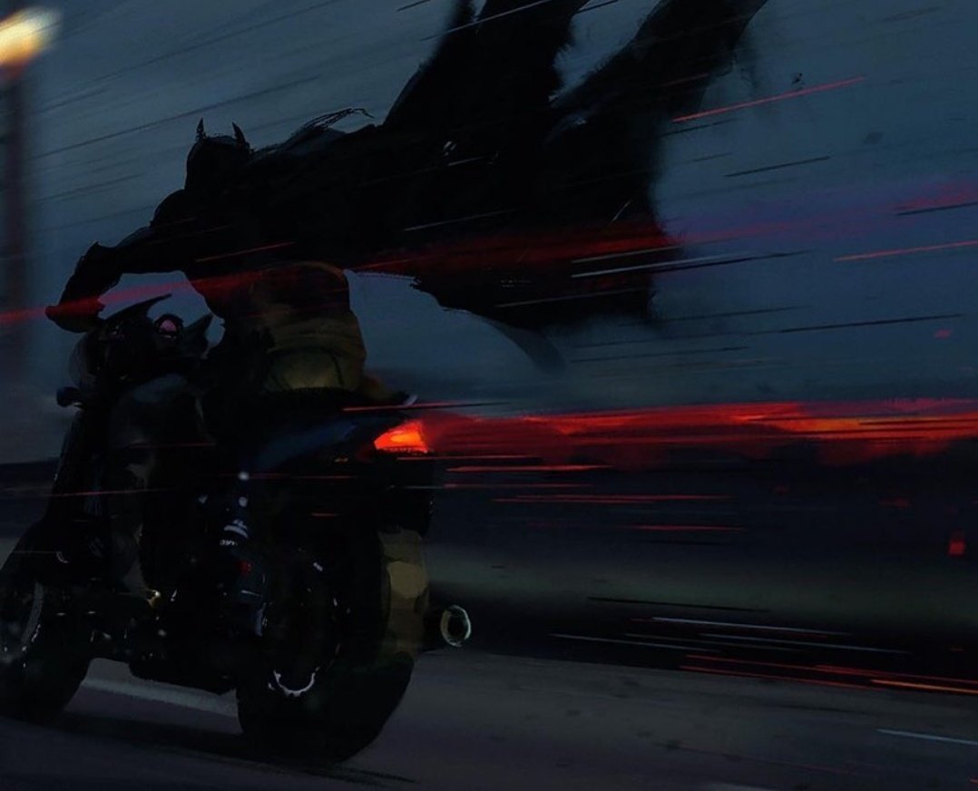 Early concept art for The Batman by Joe Studzinski