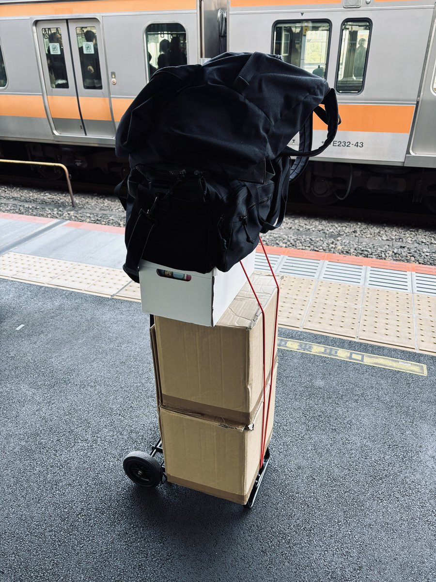 毎月言ってますが、レコードの運搬って修羅の道。ああ、これから電車に