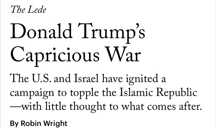 Sounds like George W and Iraq. No plan for what’s next. Thousands dead. And for what?  #Enough