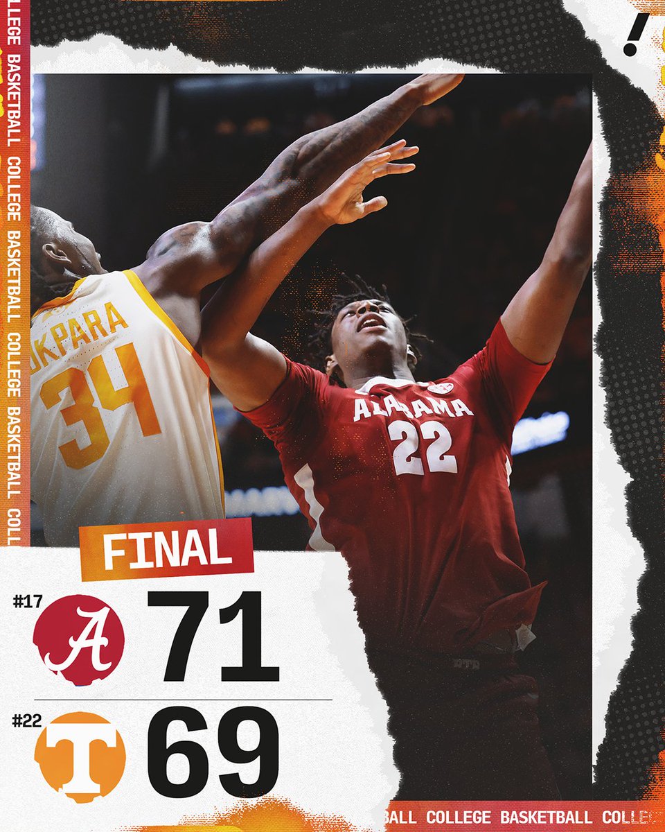 NO. 17 ALABAMA WINS ITS 8TH IN A ROW 🔥 

A huge comeback road win for the Tide 😤