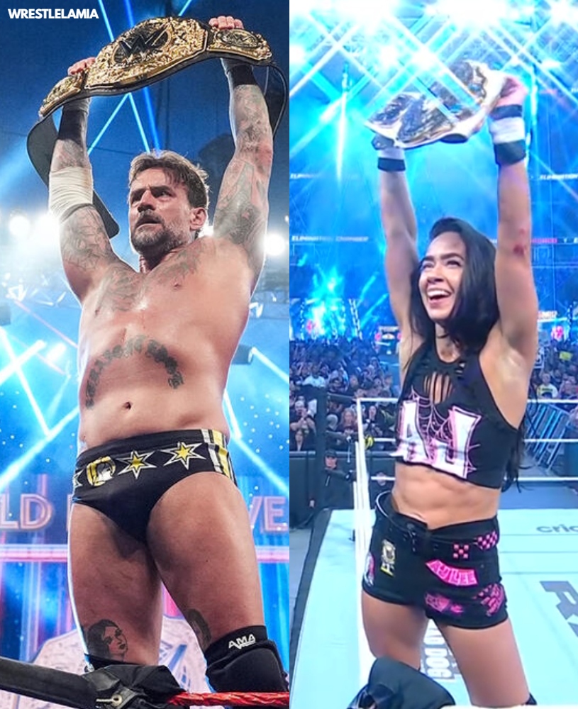 Husband and wife both Champions. 

you love to see it.

#WWEChamber