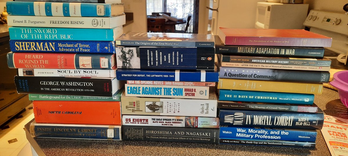 The haul from today's US Army Heritage and Education Center used book sale.