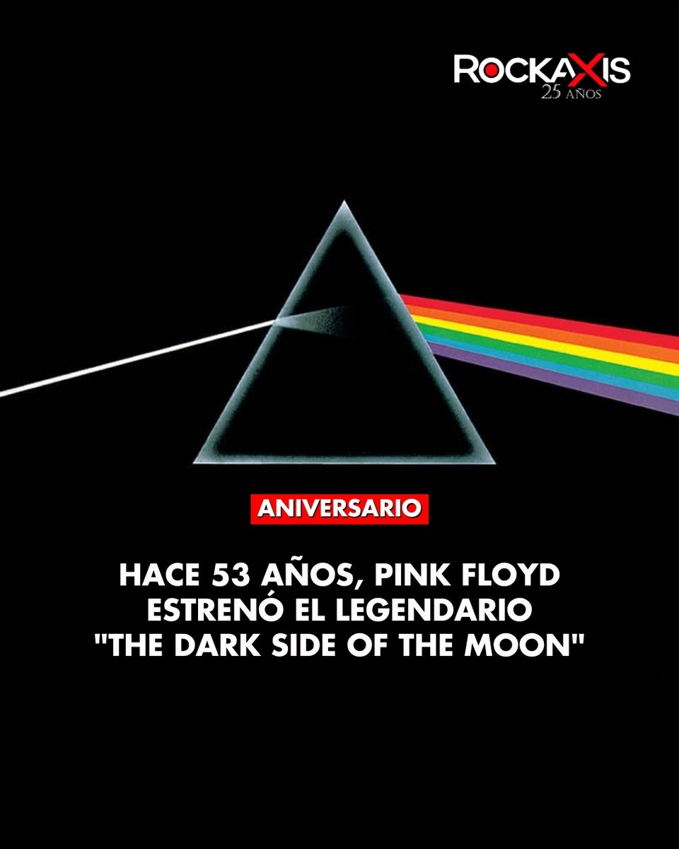 🌒 El disco que iluminó el lado oscuro 🌒

📆 El 1 de marzo de 1973, Pink Floyd lanzó "The Dark Side of the Moon", una obra que redefinió el rock progresivo y la psicodelia con un viaje conceptual sobre el tiempo, la locura, el dinero y la alienación. Roger Waters, David Gilmour,