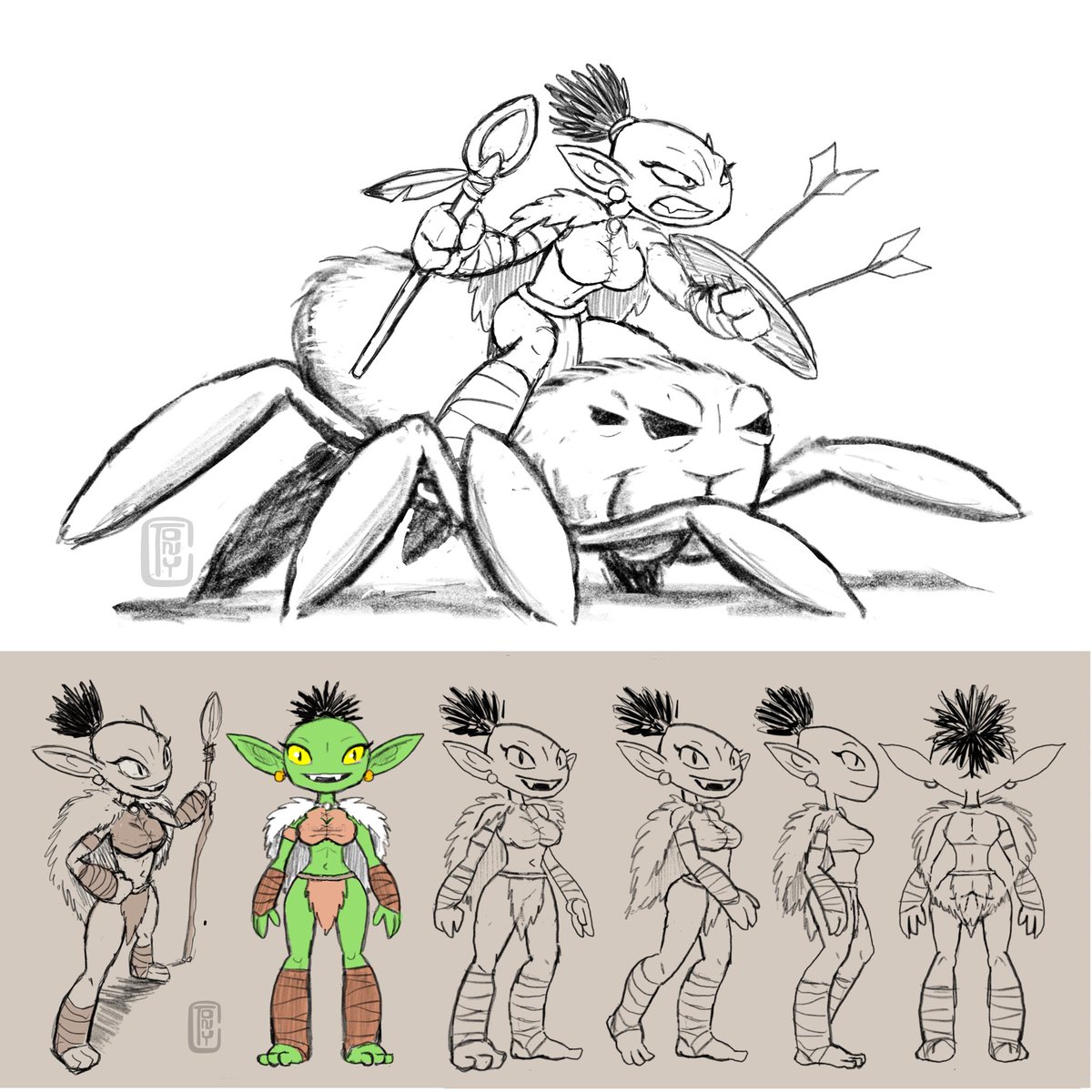 Patch and her best friend Buttons #goblingirl #Goblin