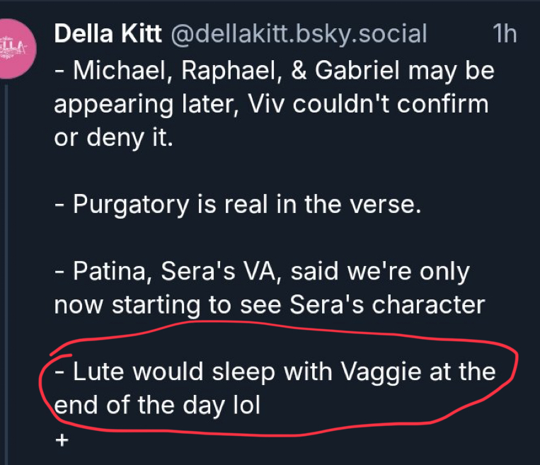 Anyways  

Daily reminder that this was what Lute‘s va said in a con