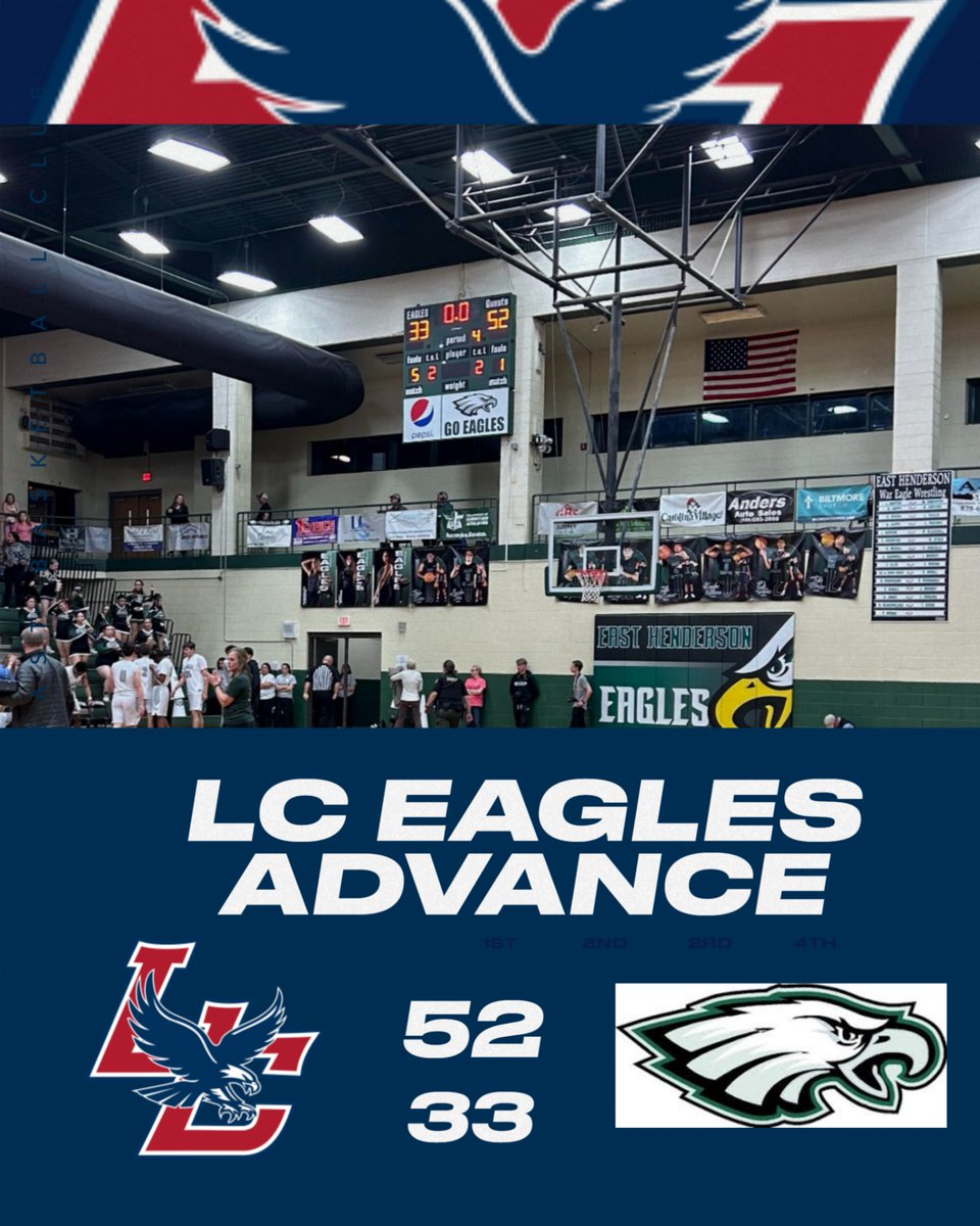 Eagles advance to the next round of NCHSAA State 4A play with a win over East Henderson HS!  The next round will be played on Monday - look for more information soon!   Go Eagles!