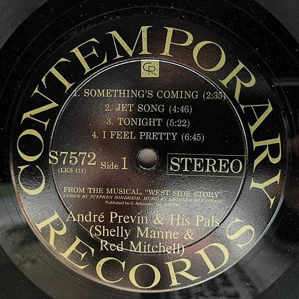USオリジナル STEREO 黒ツヤ 深溝 ANDRE PREVIN West Side Story ('60