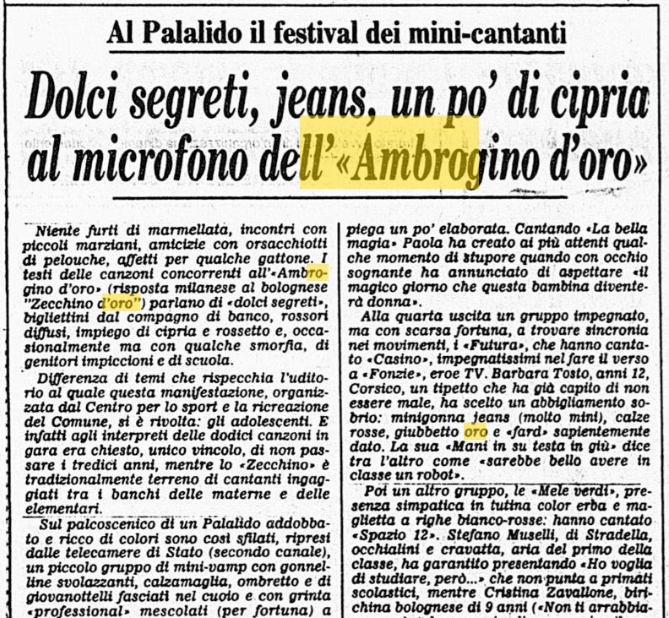 PinoFrisoli's tweet photo. Il vincitore di #Sanremo2026 #SalDaVinci aveva partecipato da ragazzo all'Ambrogino d'oro del 1982: "Sal Da Vinci con "Hai fatto buco", napoletano già impostato sui toni di Pino Daniele che ha voluto fare un po' di spirito arrivando in motorino" https://t.co/vtzFzmiuXF