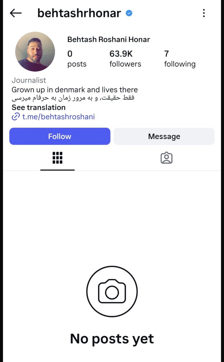 Big mouth regime supporter living in Denmark has deleted all his posts on Insta. But why?