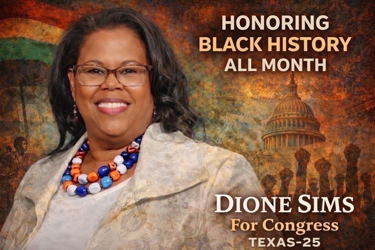 DioneSims365's tweet photo. Unbought. Unbossed. Unafraid.

She didn’t wait for permission to lead — she stepped forward and changed history.

That same courage is what this campaign stands on. Leadership that answers to the people, not the system.

https://t.co/IlEn6BEI29

#TX25
#roadtovictory https://t.co/3ZRV3zJdq1