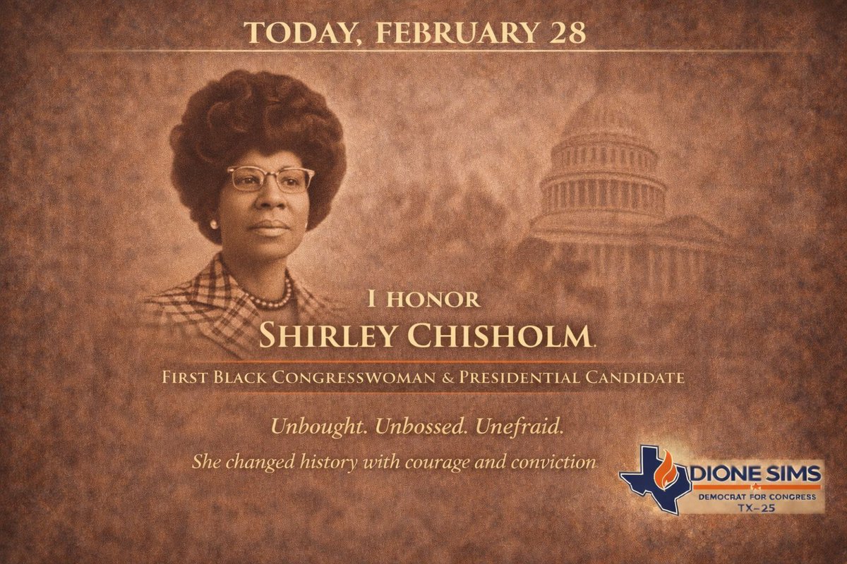 DioneSims365's tweet photo. Unbought. Unbossed. Unafraid.

She didn’t wait for permission to lead — she stepped forward and changed history.

That same courage is what this campaign stands on. Leadership that answers to the people, not the system.

https://t.co/IlEn6BEI29

#TX25
#roadtovictory https://t.co/3ZRV3zJdq1