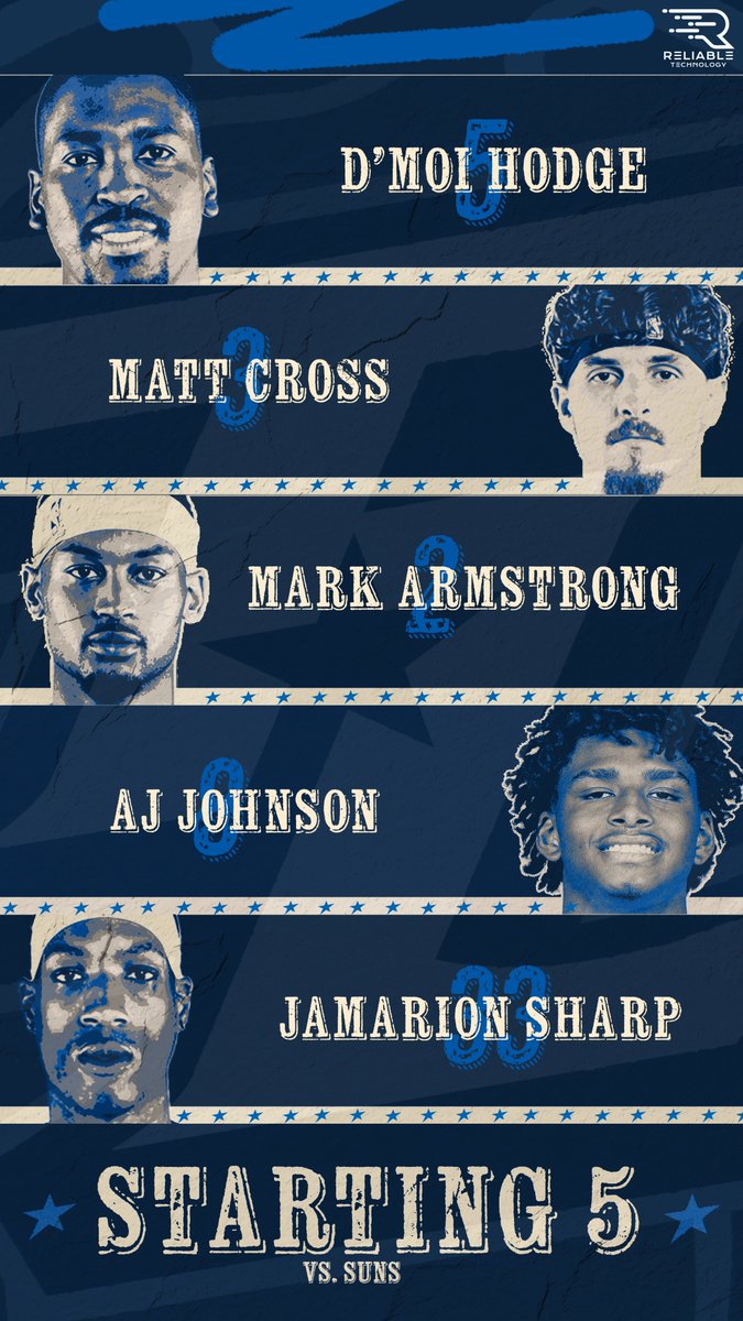 TexasLegends's tweet photo. starting five from friscoooo 5⃣

Watch live at https://t.co/KzGvOnPiCK, KFAA, @UrbanEdgeTv App or MavsTV https://t.co/wDRA5EFBU9