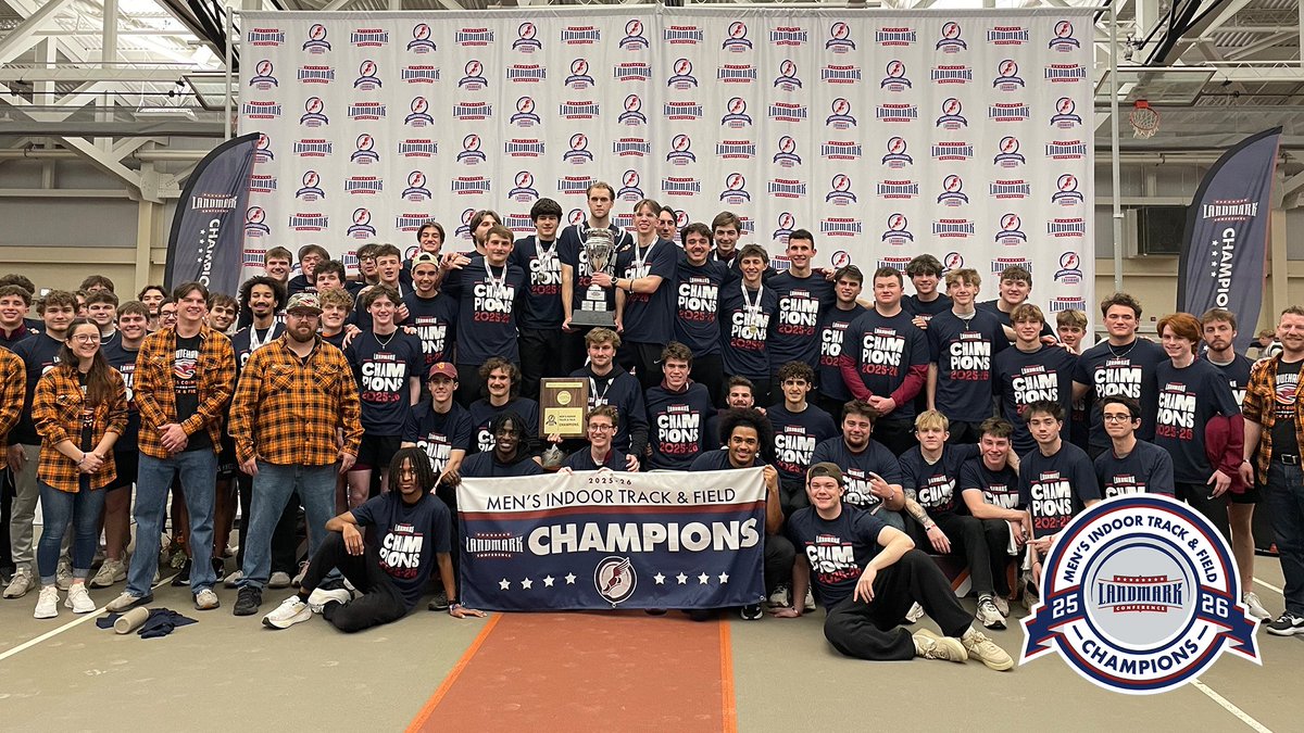 LandmarkConf's tweet photo. Your 2025-26 #LandmarkTF Men's Indoor Champion

➡️ @GOSusqU 

#MakeYourMark https://t.co/ztenR5mw59